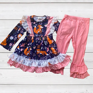 Pretty in Pink Foxy Ruffle Accent Outfit (MYS 2021083009)-sparkledots-sparkledots