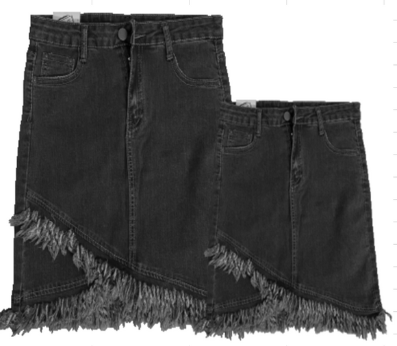 Black Denim Skirt [PREORDER]