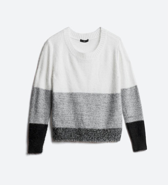 Gray Color Block Sweater