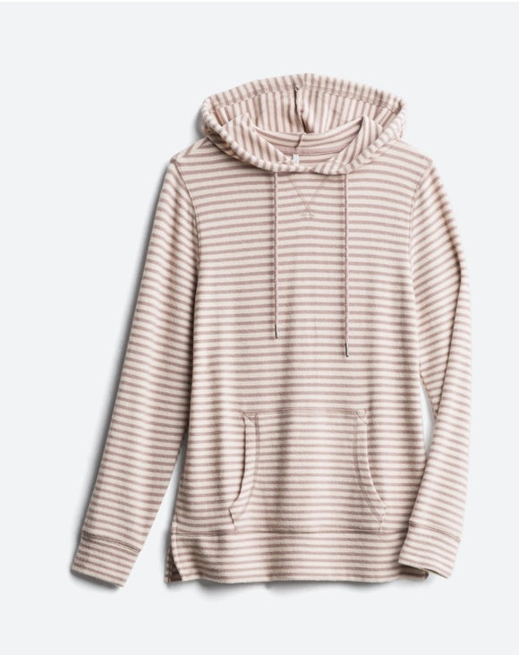 Mauve Striped Cowl Top