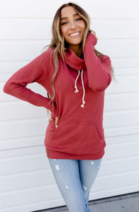 Ampersand Ave Cowlneck Sweatshirt Scarlet