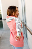 Ampersand Ave Doublehood Sweatshirt- Tickled Pink