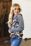 Gray Camo Double hood sweatshirt