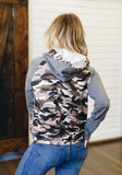 Gray Camo Double hood sweatshirt