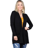 Black Pocket Cardigan