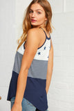 Stars and Stripes Color Block Tank Top