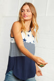 Stars and Stripes Color Block Tank Top