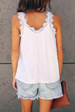 White Facade Lace Cami Tank Top