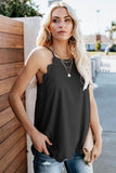 Days Like This Black Scalloped Tank