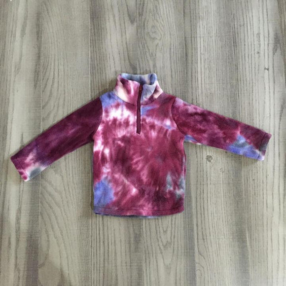 Amethyst Tie Dye 1/4 Zip Sherpa-sparkledots-4xl (8/9)-sparkledots