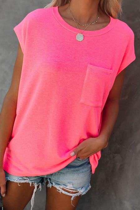 Pocketed Tee with Side Slits (Many color Options