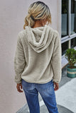 Faux Fur Solid Long Sleeve Hoodie