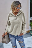 Faux Fur Solid Long Sleeve Hoodie