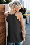 Days Like This Black Scalloped Tank