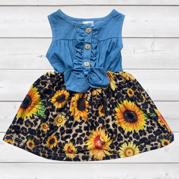 Denim Sunflower Dress