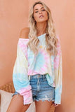 Rainbow Tie Dye Pullover Long Sleeve Top