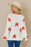 Beige Knit Star-Sweater