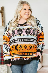 Halloween Pumpkin Leopard Print Plus Size Sweatshirt Preorder