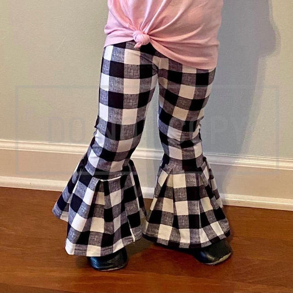 Black & White Plaid Bell Bottoms