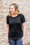 Juliet Lace Front Tee - Black