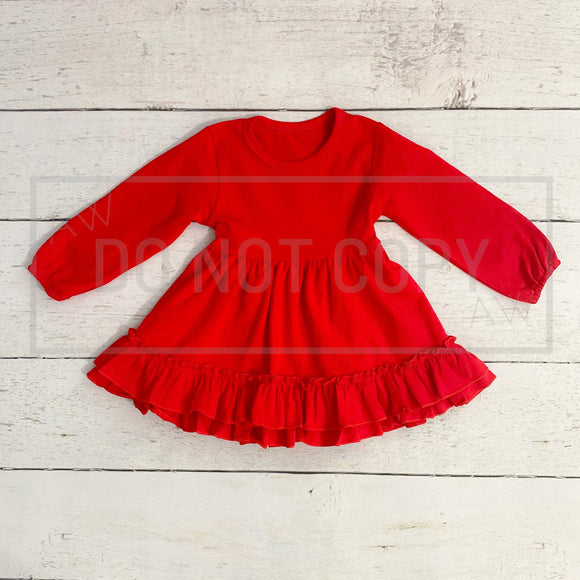 Red Ruffle Dress