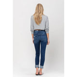 HIGH RISE DISTRESSED CLEAN CUT CROP SKINNY by Vervet