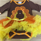 Sequined Turkey Tutu Onesie (Fall 2021071010)-sparkledots-sparkledots