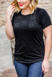 Juliet Lace Front Tee - Black