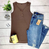 Addison Henley Tank - Brown