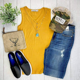 Addison Henley Tank - Mustard