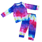 Jewel Toned Long Sleeve Tie Dye Loungewear Outfit (MYS 2021083006)-sparkledots-sparkledots