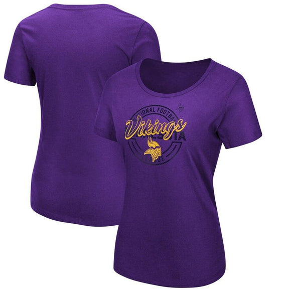 Minnesota Vikings Majestic Women's Showtime Break Free T-Shirt - Purple