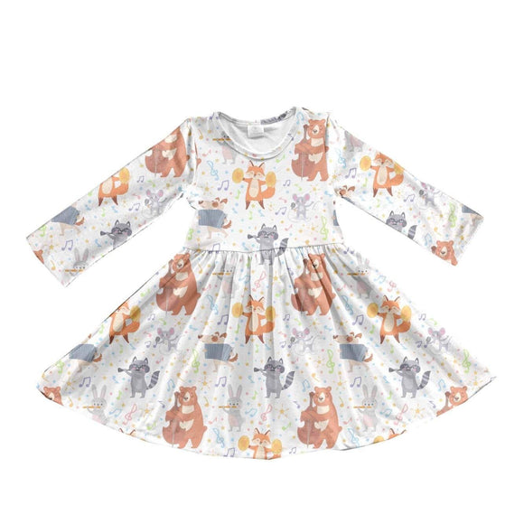 ComfyCute - Animal Orchestra Twirly Dress-sparkledots-sparkledots